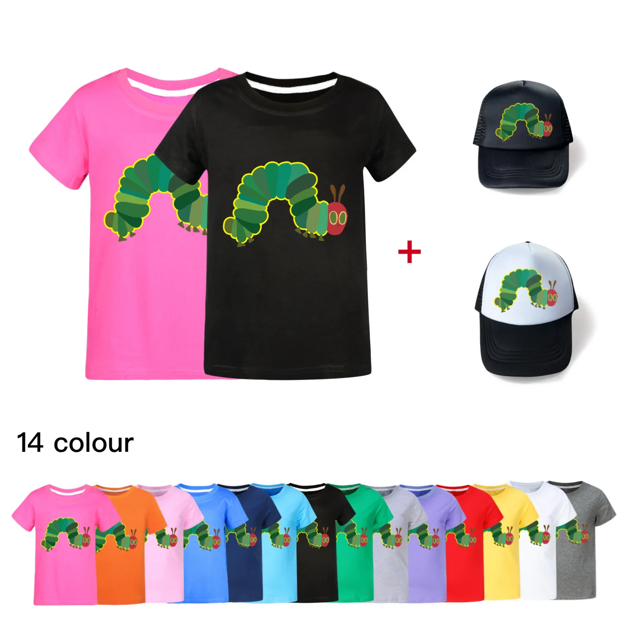 New Caterpillar Costume Children Summer Cartoon T Shirts + Hats for Kids Tops Casual Teenage Boy Girls Short Sleeve Clothes 4207
New Caterpillar Costume Children Summer Cartoon T Shirts + Hats for Kids Tops Casual Teenage Boy Girls Short Sleeve Clothes 4207