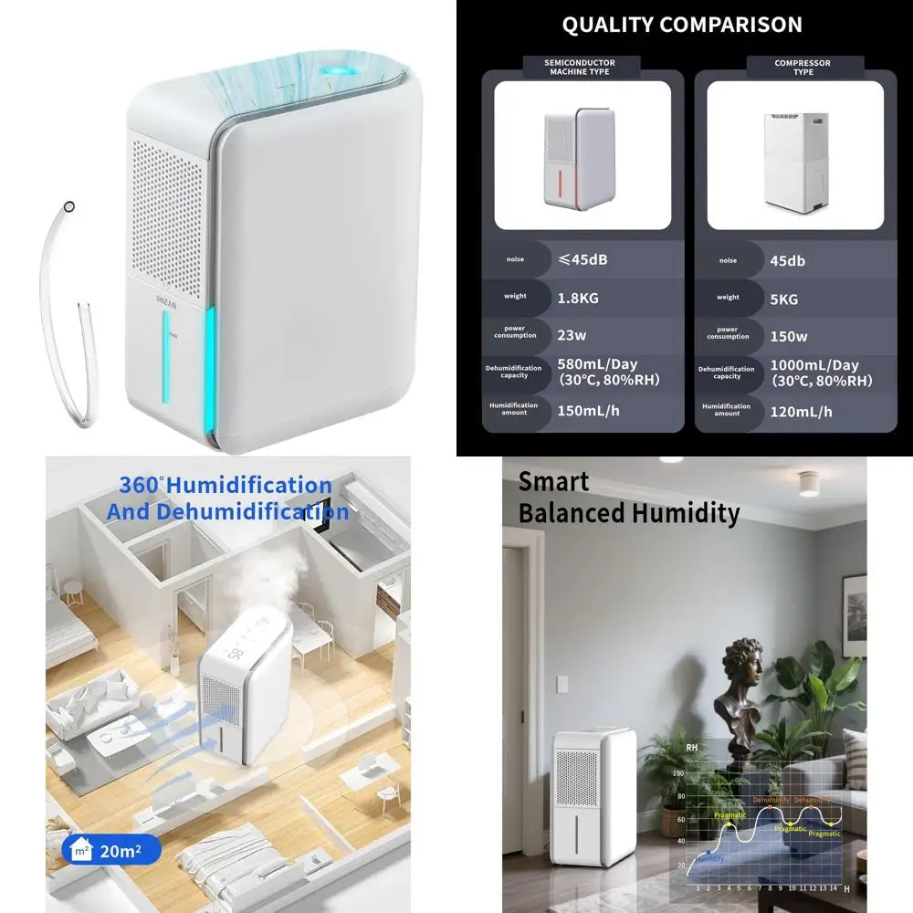 Увлажнитель-осушитель-очиститель воздуха 3-в-1 390z с аромадиффузором для дома и автофургона (автоматическая регулировка влажности, тихая работа, 27 дБ)
Увлажнитель-осушитель-очиститель воздуха 3-в-1 390z с аромадиффузором для дома и автофургона (автоматическая регулировка влажности, тихая работа, 27 дБ)