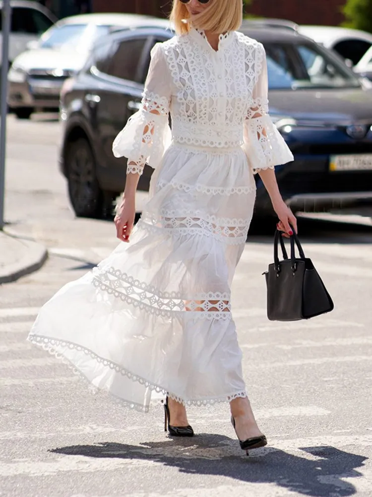 Полый комплект из двух предметов для женщин, воротник-стойка, рукав-фонарик, топ с высокой талией, юбка трапециевидной формы, элегантные комплекты, женские новые
Полый комплект из двух предметов для женщин, воротник-стойка, рукав-фонарик, топ с высокой талией, юбка трапециевидной формы, элегантные комплекты, женские новые