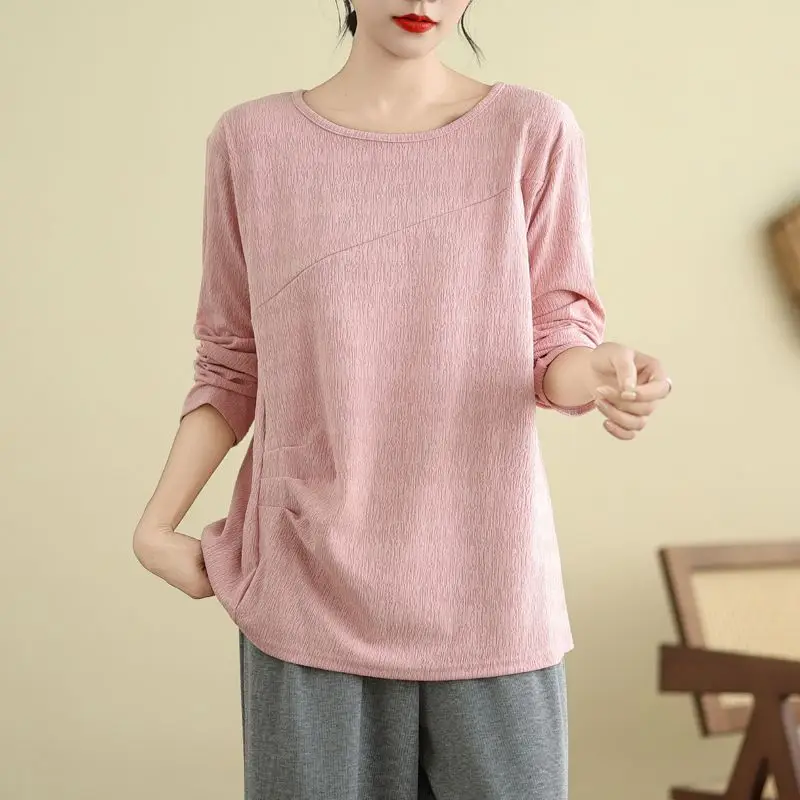 Новый пуловер с круглым вырезом, осенне-зимняя модная жаккардовая футболка со свободным низом, топ с длинными рукавами
Новый пуловер с круглым вырезом, осенне-зимняя модная жаккардовая футболка со свободным низом, топ с длинными рукавами