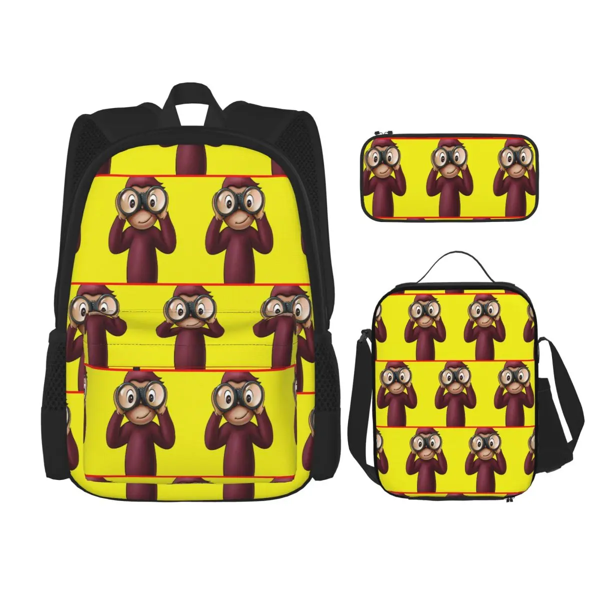 Curious George Backpacks Boys Girls Bookbag Children School Bags Kids Rucksack Lunch Bag Pen Bag Three-Piece Set
Curious George Backpacks Boys Girls Bookbag Children School Bags Kids Rucksack Lunch Bag Pen Bag Three-Piece Set