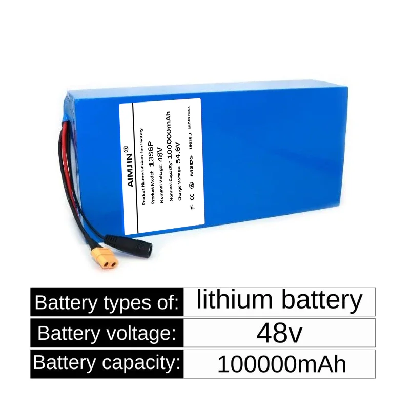 48V 100Ah 13s6p Lithium Original 18650 Battery Pack 48v 100000mAh 2000W Citycoco Motorized Scooter Batteries Built in 50A BMS
48V 100Ah 13s6p Lithium Original 18650 Battery Pack 48v 100000mAh 2000W Citycoco Motorized Scooter Batteries Built in 50A BMS