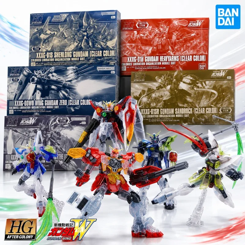 Bandai Original HG 1/144 Gundam Wing Clear Color Limited Edition Wing Zero Deathscythe Heavyarms Assembly Model Kit Toys Gift
Bandai Original HG 1/144 Gundam Wing Clear Color Limited Edition Wing Zero Deathscythe Heavyarms Assembly Model Kit Toys Gift