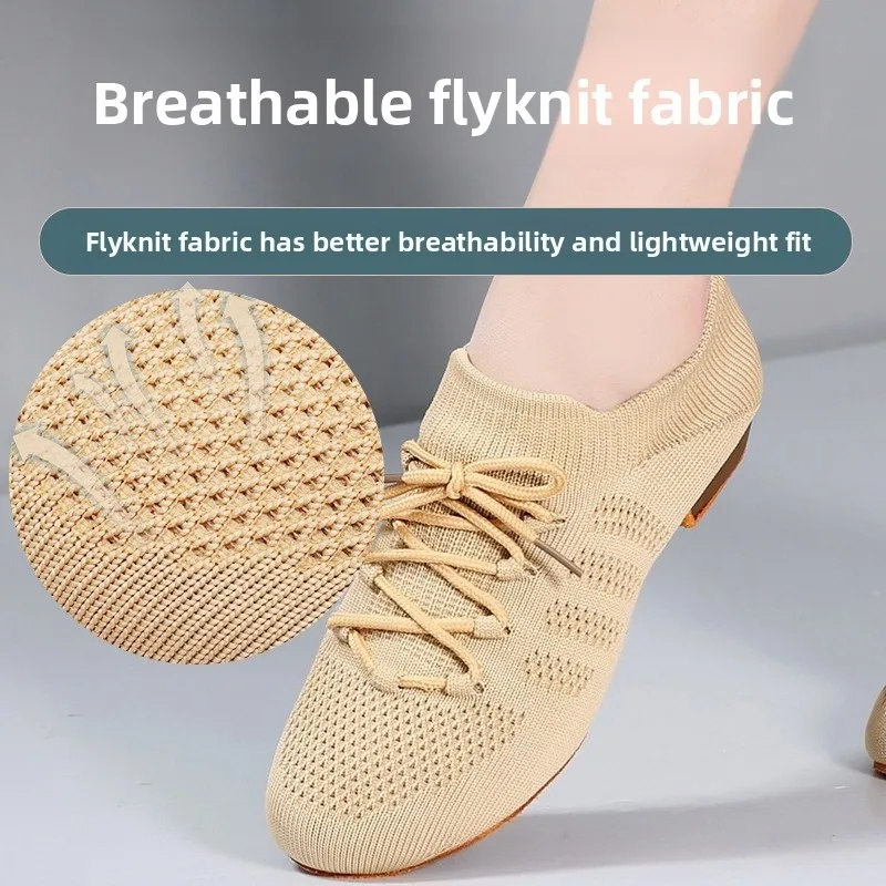 Дышащая женская обувь для джазовых танцев, балетки на мягкой подошве и каблуке для учителей
Дышащая женская обувь для джазовых танцев, балетки на мягкой подошве и каблуке для учителей