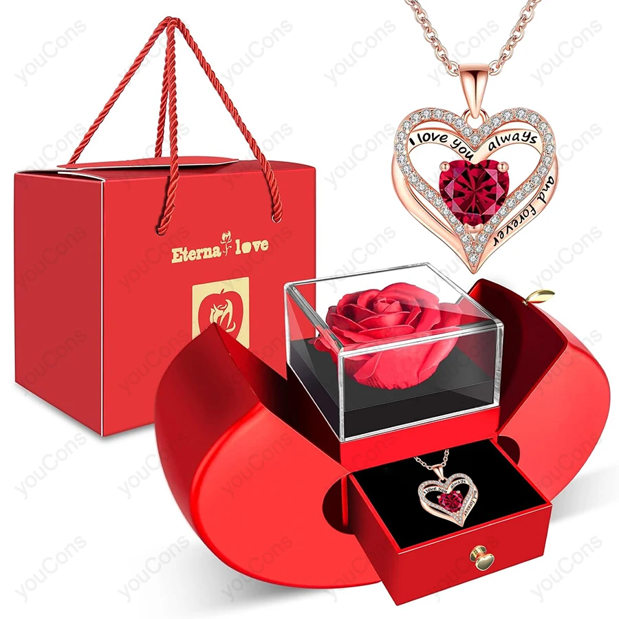Zircon Heart Pendant Necklace With Apple Gift Box 2025 New Jewelry Set For Girlfriend Christmas Valentine Anniversary Gift
Zircon Heart Pendant Necklace With Apple Gift Box 2025 New Jewelry Set For Girlfriend Christmas Valentine Anniversary Gift