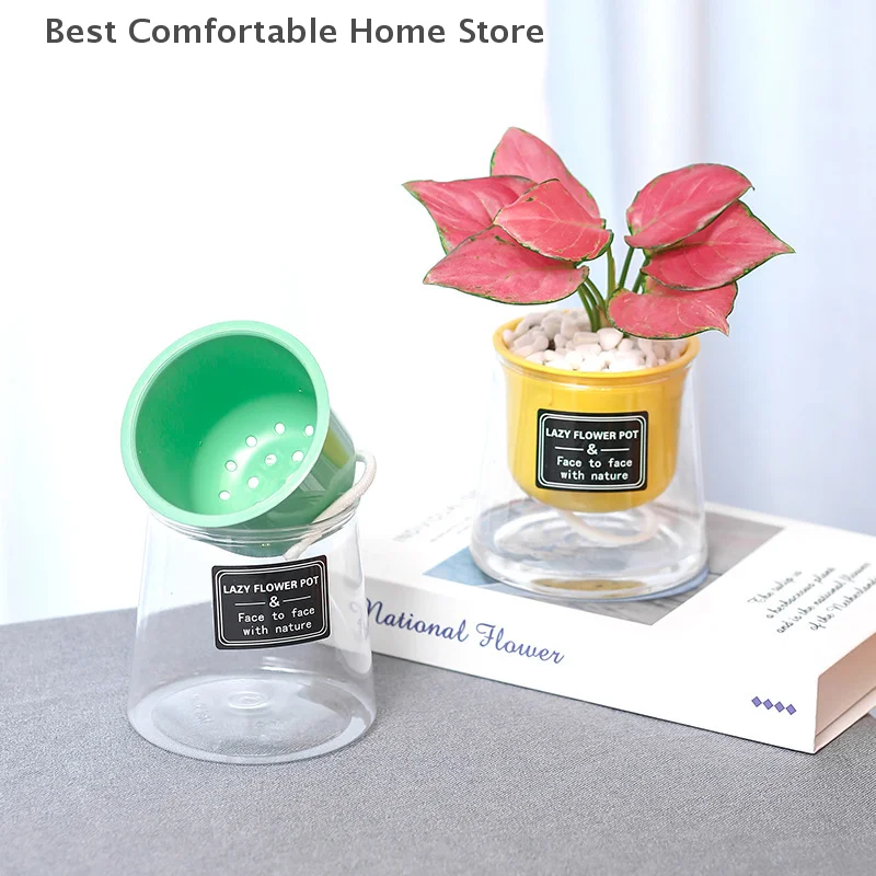 Ленивый гидропонный цветочный горшок, автоматический водопоглощающий цветочный горшок, прозрачный пластиковый самополивающийся горшок, офисный декор для рабочего стола
Ленивый гидропонный цветочный горшок, автоматический водопоглощающий цветочный горшок, прозрачный пластиковый самополивающийся горшок, офисный декор для рабочего стола