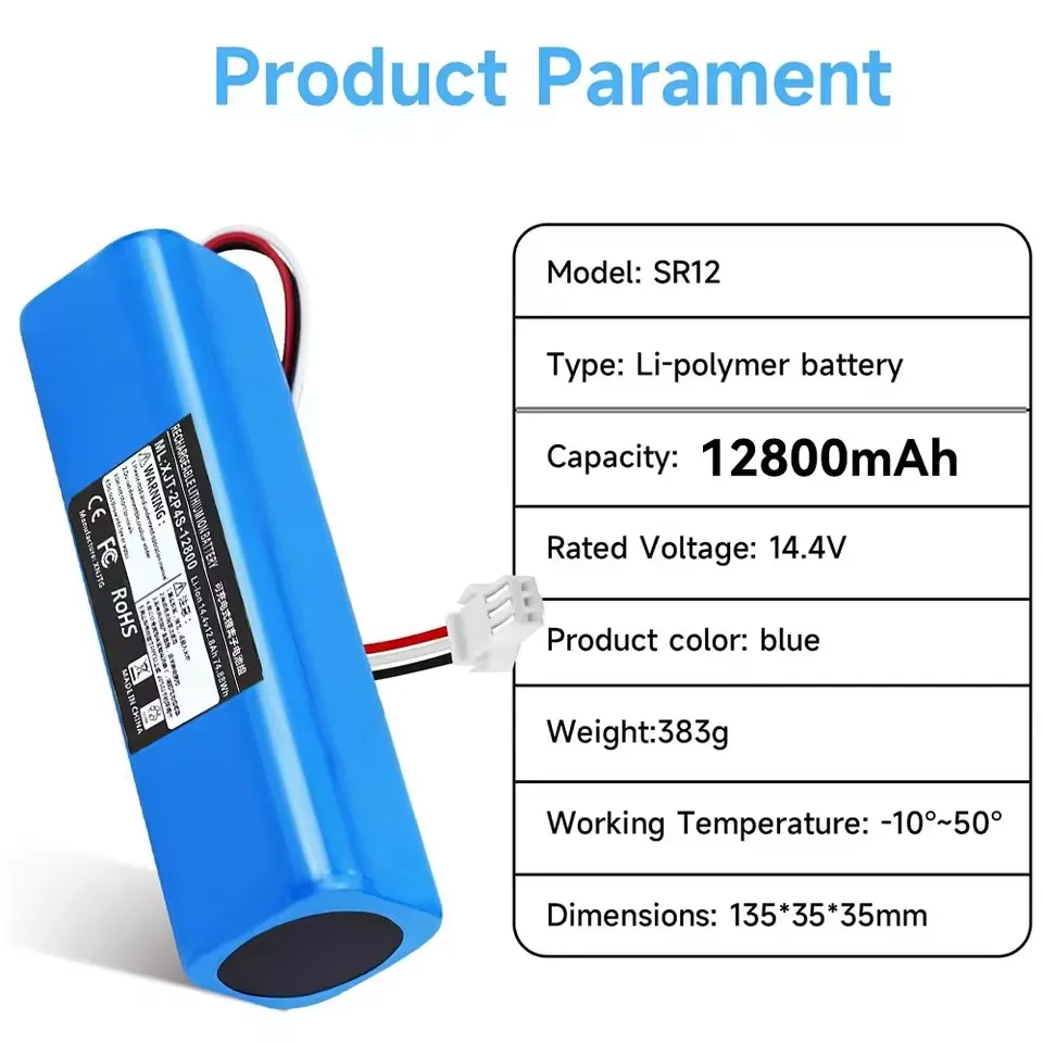 2026 14.8V 12800mAh H18650CH-4S2P Robot Battery For Xiaomi Lydsto R1 Pro HD-STYTJ-W03 S1 YM-S1-W03 G2 Robotic Vacuum Cleaner
2026 14.8V 12800mAh H18650CH-4S2P Robot Battery For Xiaomi Lydsto R1 Pro HD-STYTJ-W03 S1 YM-S1-W03 G2 Robotic Vacuum Cleaner