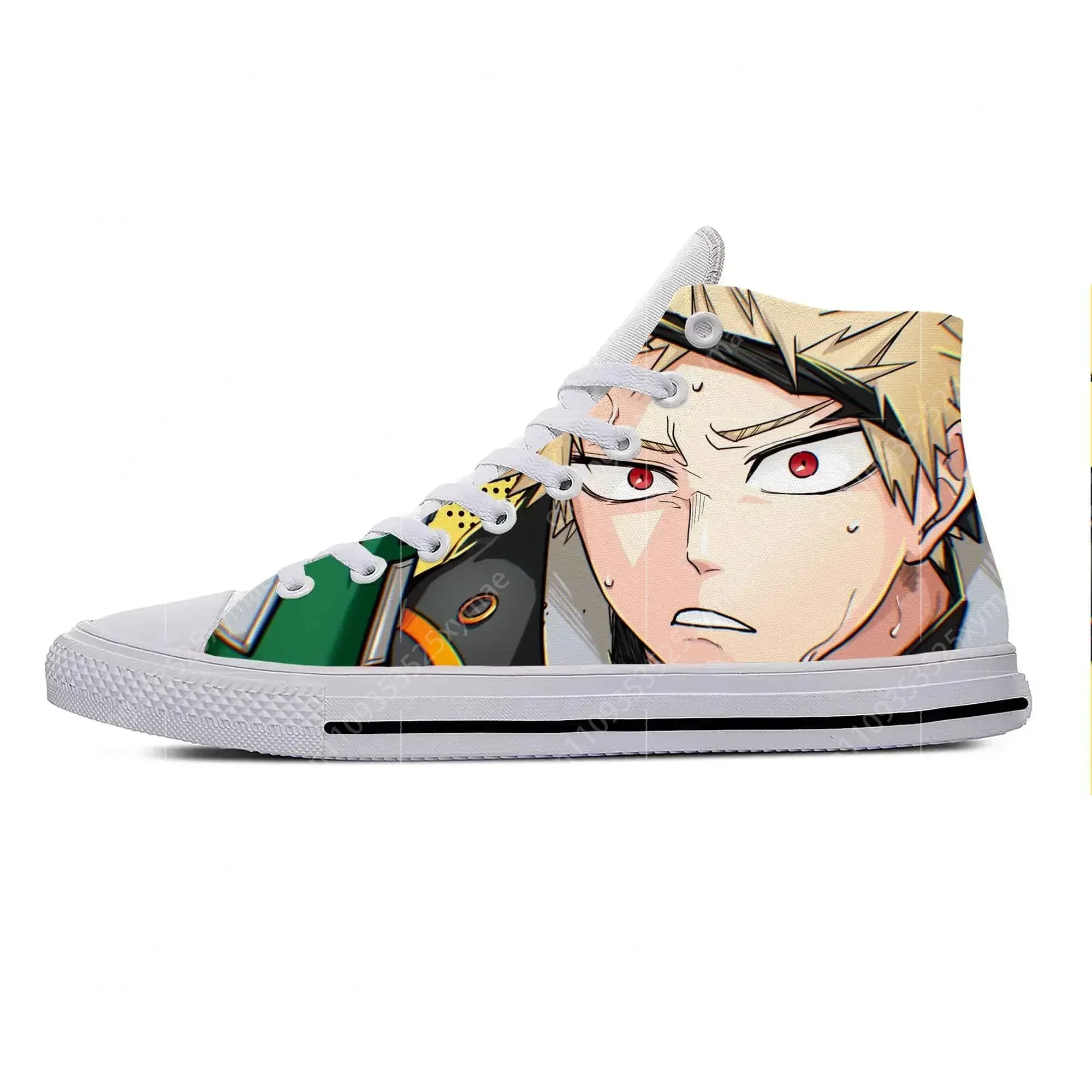 Anime Cartoon My Hero Academia Bakugou Katsuki Casual Cloth Shoes High Top Lightweight Breathable 3D Print Men Women Sneakers
Anime Cartoon My Hero Academia Bakugou Katsuki Casual Cloth Shoes High Top Lightweight Breathable 3D Print Men Women Sneakers