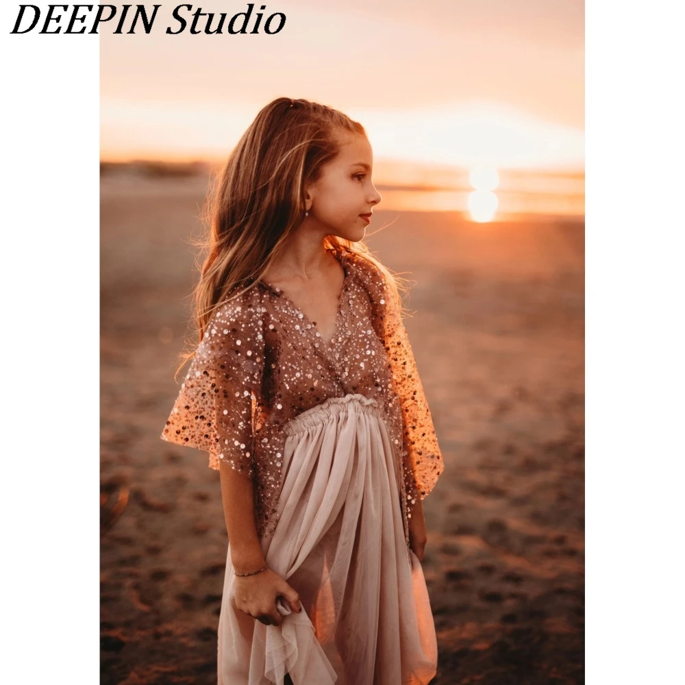 Little Chloe Girls Boho Dress Tulle & Sequins Vintage Dresses for Children Bohemian Natural Clothing Kids Little Retro Fashion
Little Chloe Girls Boho Dress Tulle & Sequins Vintage Dresses for Children Bohemian Natural Clothing Kids Little Retro Fashion