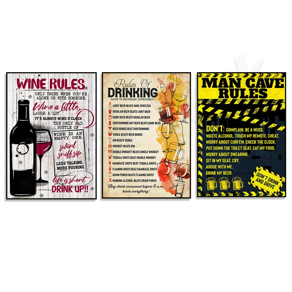Beer Wine Drinking Rules Poster with 14 Art of Living Rules, Drinking Beer Alcohol, Drinking Rules, Man Cave Rules Funny Sign
Beer Wine Drinking Rules Poster with 14 Art of Living Rules, Drinking Beer Alcohol, Drinking Rules, Man Cave Rules Funny Sign