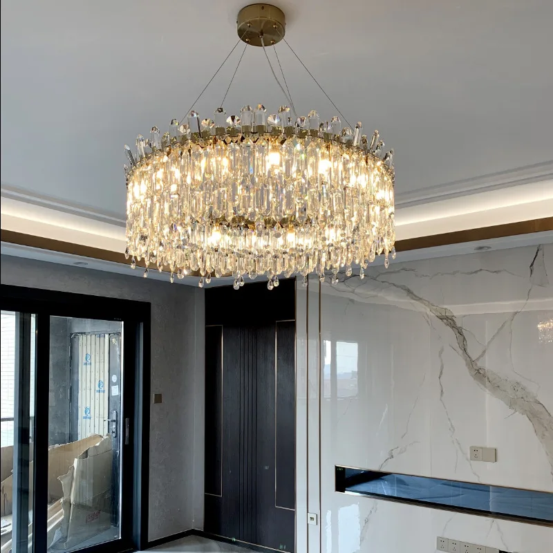 New Design Crystal Chandelier For Living Room Bedroom Decorative Lamp LED Round Lighting
New Design Crystal Chandelier For Living Room Bedroom Decorative Lamp LED Round Lighting