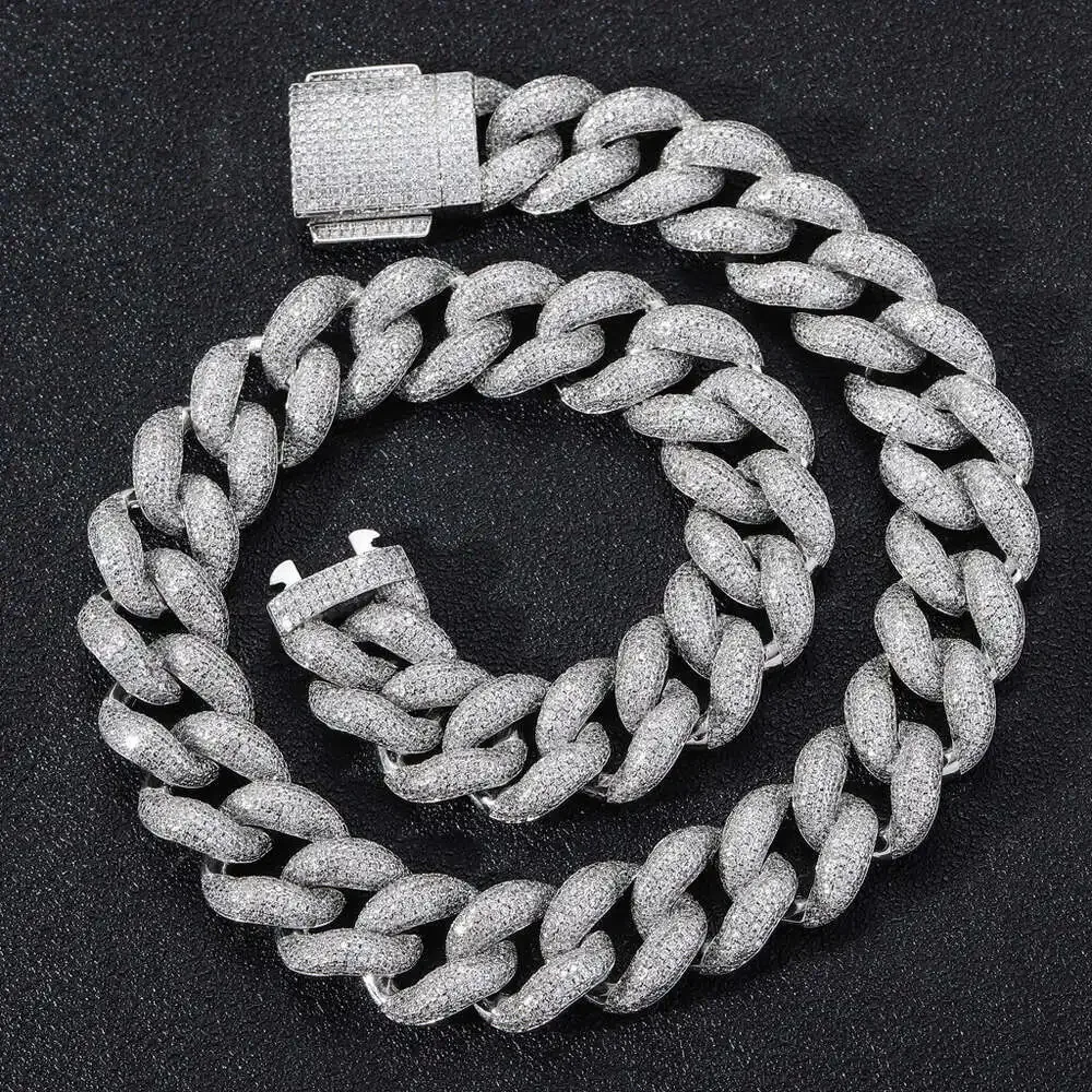 Factory Wholesale 18mm Vvs Moissanite Diamond Cuban Link Chain Bracelet Iced Out 925 Silver Men Hip Hop Necklace
Factory Wholesale 18mm Vvs Moissanite Diamond Cuban Link Chain Bracelet Iced Out 925 Silver Men Hip Hop Necklace