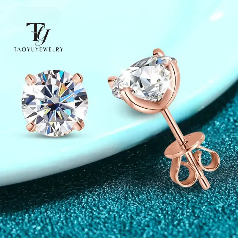 TY 925 Sterling Silver 0.2-3CT Rose Gold Color Moissanite Stud Earrings For Women Sparkling Classic Wedding Lab Dia Earring
TY 925 Sterling Silver 0.2-3CT Rose Gold Color Moissanite Stud Earrings For Women Sparkling Classic Wedding Lab Dia Earring