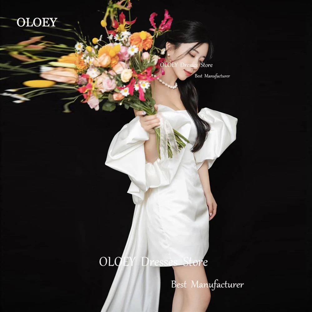Женское Короткое атласное свадебное платье OLOEY, Черное мини-платье с коротким рукавом, со съемным шлейфом, в Корейском стиле, для фотосессии, 2019
Женское Короткое атласное свадебное платье OLOEY, Черное мини-платье с коротким рукавом, со съемным шлейфом, в Корейском стиле, для фотосессии, 2019