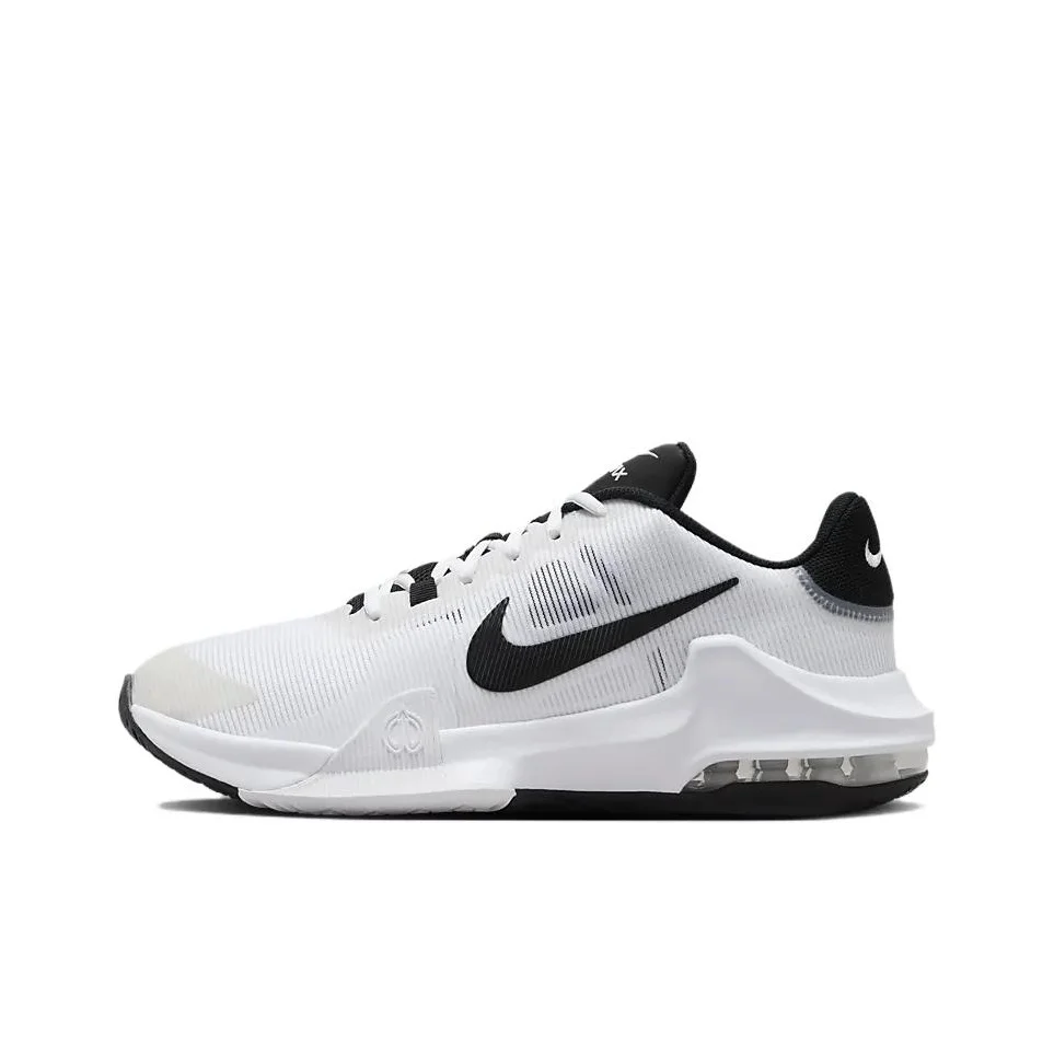Nike Air Max Impact 4 Comfortable Abrasion Resistant Abrasion Resistant Low top Basketball Shoes Men's White Black DM1124-103
Nike Air Max Impact 4 Comfortable Abrasion Resistant Abrasion Resistant Low top Basketball Shoes Men's White Black DM1124-103