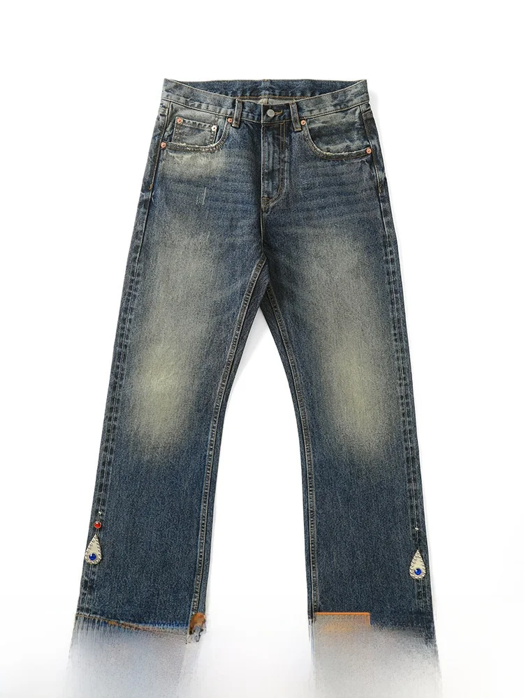 Ретро-джинсы с зауженной талией и заклепками, расклешенные, молодежные, 100% хлопок, на все сезоны
Ретро-джинсы с зауженной талией и заклепками, расклешенные, молодежные, 100% хлопок, на все сезоны