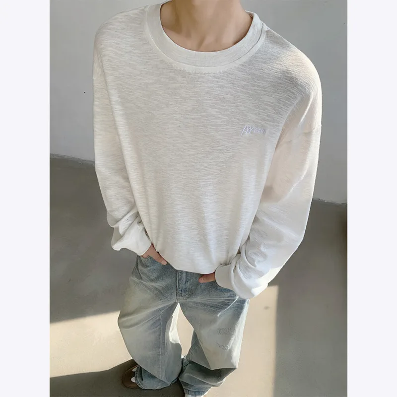 Spring Cotton Long Sleeved T-shirt Men Black White Casual T Shirt Men Streetwear Korean Loose Round Neck T Shirt Mens Top M-3XL
Spring Cotton Long Sleeved T-shirt Men Black White Casual T Shirt Men Streetwear Korean Loose Round Neck T Shirt Mens Top M-3XL