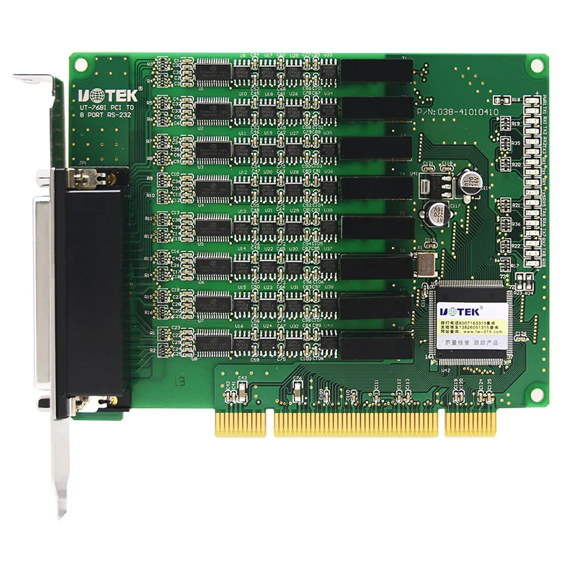UOTEK Industrial Opto-isolated PCI to RS-232 Serial Card RS232 8 Ports High Speed Converter DB9 Connector UT-768I
UOTEK Industrial Opto-isolated PCI to RS-232 Serial Card RS232 8 Ports High Speed Converter DB9 Connector UT-768I