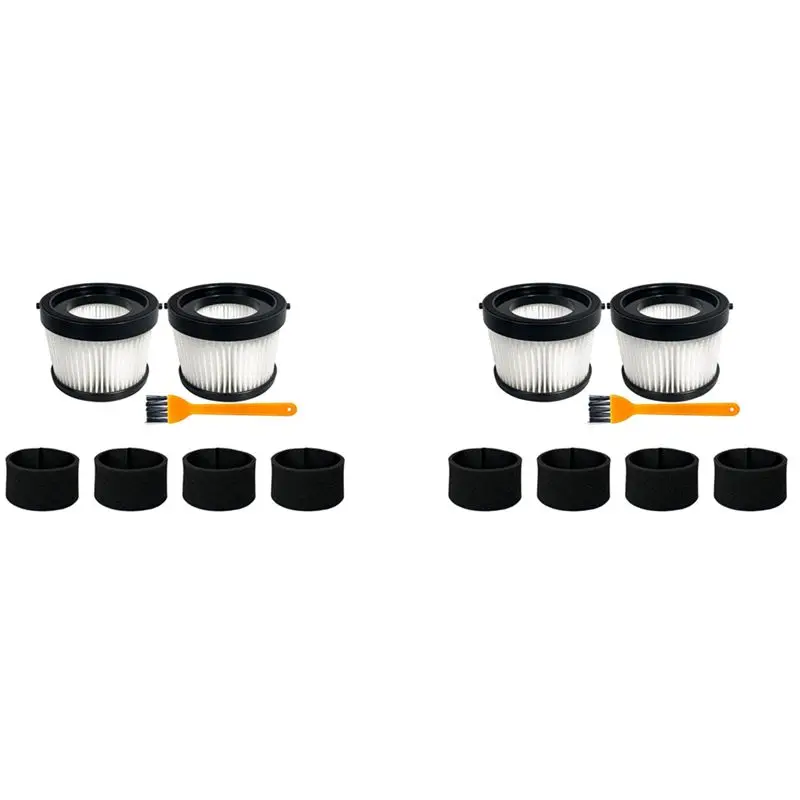 4Pcs DCV5011H HEPA Filter For DCV501HB Cordless Handheld Vacuum, With 8 Foam Sleeve Filters & 2 Brush-AT36
4Pcs DCV5011H HEPA Filter For DCV501HB Cordless Handheld Vacuum, With 8 Foam Sleeve Filters & 2 Brush-AT36