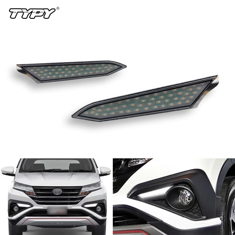 TYPY 1 Pair For Toyota Rush 2018 LED DRL Daytime Running Light With Yellow Turn Signal Style Relay 12V ABS Waterproof Fog Lamp
TYPY 1 Pair For Toyota Rush 2018 LED DRL Daytime Running Light With Yellow Turn Signal Style Relay 12V ABS Waterproof Fog Lamp
