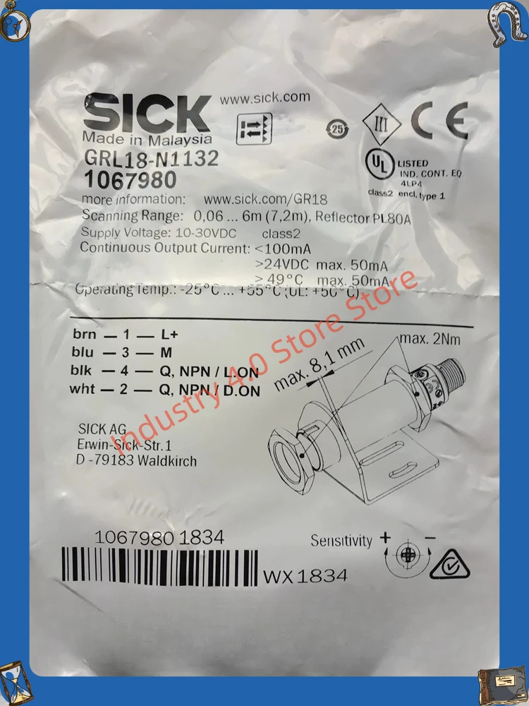 GRL18-N1132 Brand New GRL18-P1132 Photoelectric Switch GRL18S-N1331
GRL18-N1132 Brand New GRL18-P1132 Photoelectric Switch GRL18S-N1331