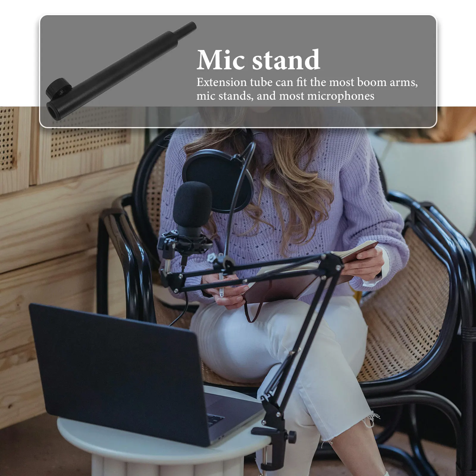 Microphone Extension Tube 16cm Aluminum Desk Stand Accessories Arm Rod Mic Boom Extension for Recording Live Streaming
Microphone Extension Tube 16cm Aluminum Desk Stand Accessories Arm Rod Mic Boom Extension for Recording Live Streaming