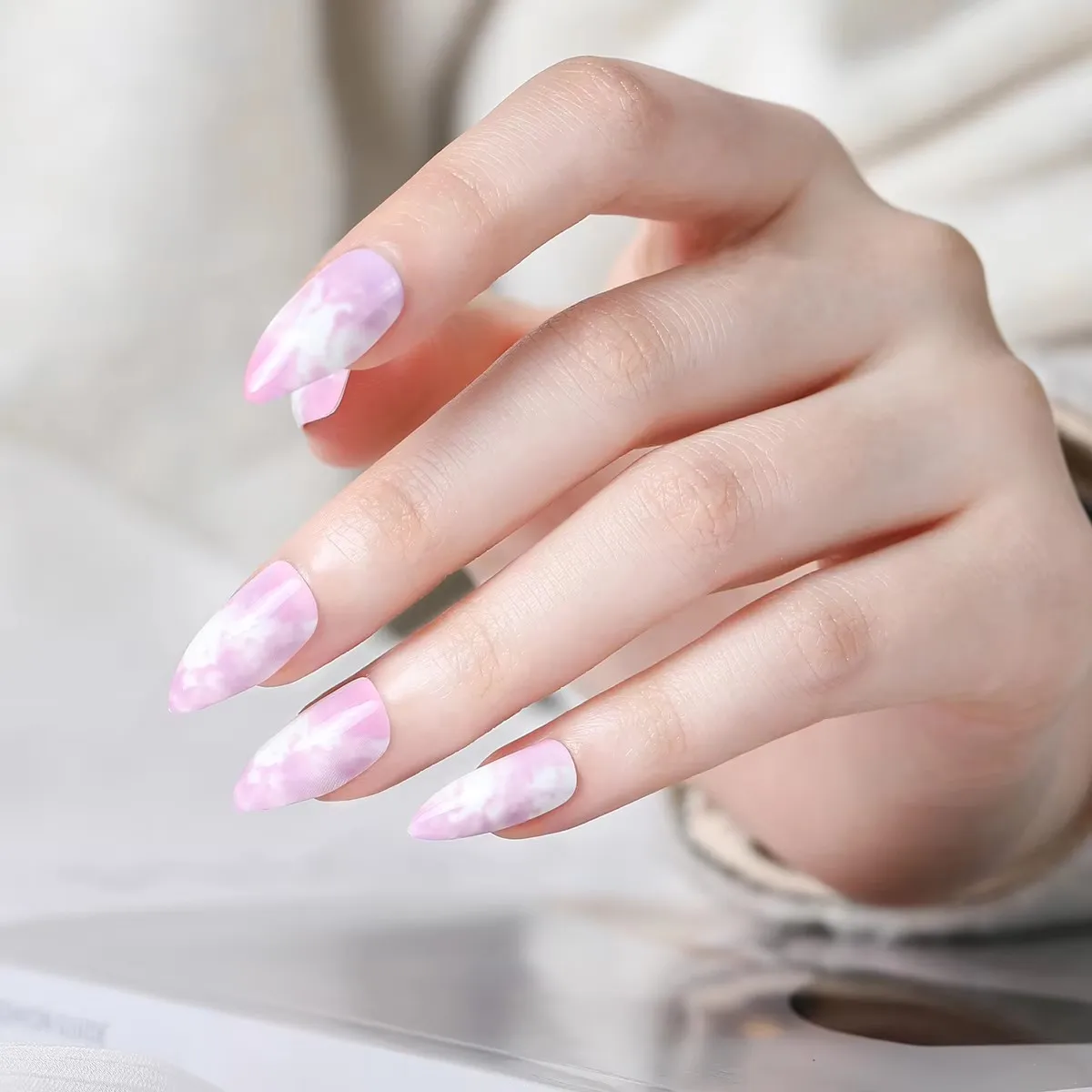 Fengshangmei 24 Pcs Eco-friendly ABS Material Full Cover Stiletto False Nail Tips Press-On Nails Glue Pre-Designed Long Finger
Fengshangmei 24 Pcs Eco-friendly ABS Material Full Cover Stiletto False Nail Tips Press-On Nails Glue Pre-Designed Long Finger