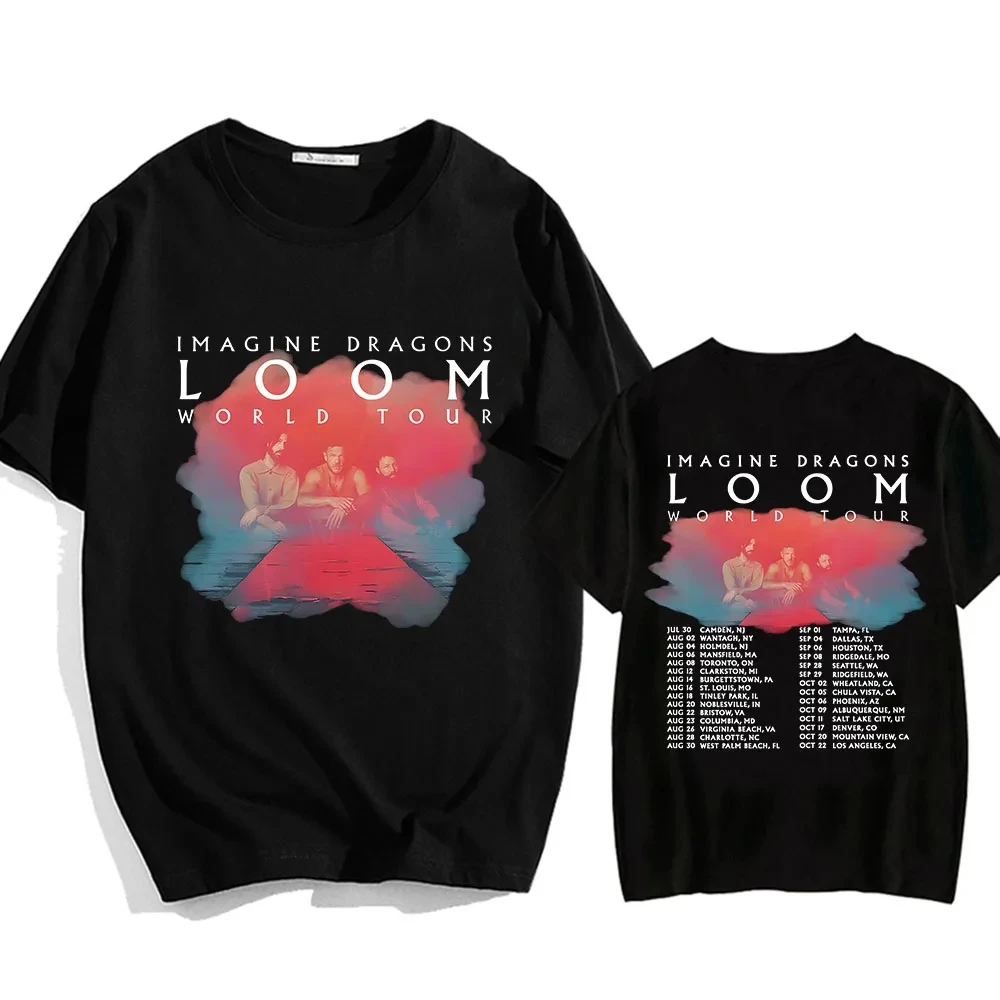 Футболка Imagine-Dragons Loom World Tour, мужская/женская хлопковая футболка с короткими рукавами, летняя повседневная футболка Hombre с эстетическим графическим принтом
Футболка Imagine-Dragons Loom World Tour, мужская/женская хлопковая футболка с короткими рукавами, летняя повседневная футболка Hombre с эстетическим графическим принтом