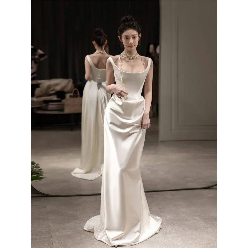 L3233 Satin light wedding dress banquet dress Alice is shipped Zhao Ruth has the same "Queen Mother of the West" high-end br
L3233 Satin light wedding dress banquet dress Alice is shipped Zhao Ruth has the same "Queen Mother of the West" high-end br