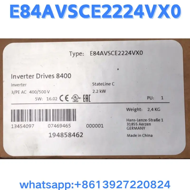 Brand New Frequency converter E84AVSCE2224VX0 Original and Genuine Fast Shipping
Brand New Frequency converter E84AVSCE2224VX0 Original and Genuine Fast Shipping