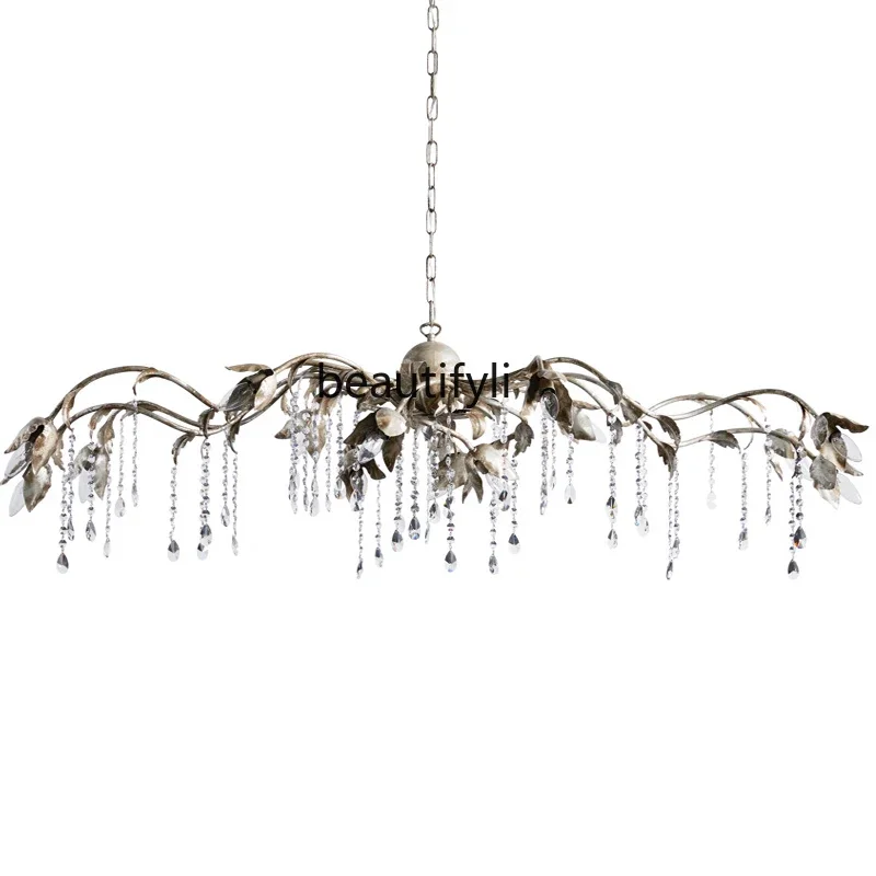X American Country Iron Droplight European Style Living Room Branch Creative Bedroom Art Restaurant Crystal LED Lamp
X American Country Iron Droplight European Style Living Room Branch Creative Bedroom Art Restaurant Crystal LED Lamp