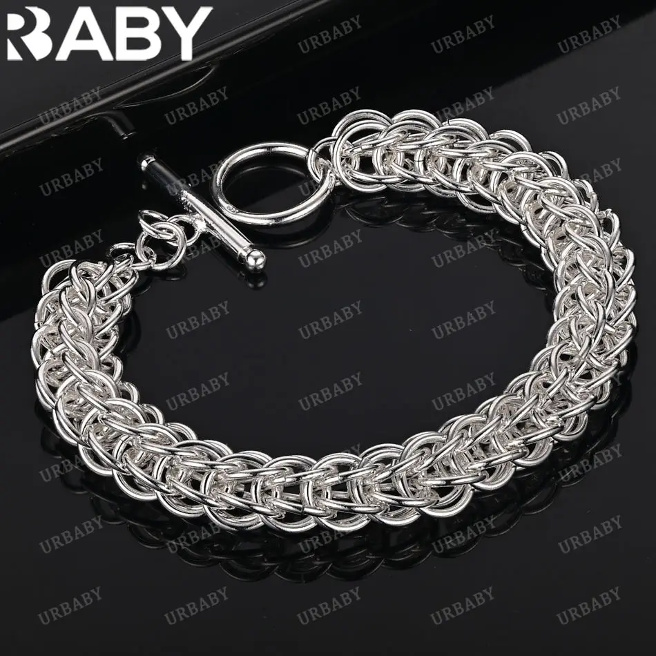 URBABY 925 Sterling Silver Big Chain Bracelet For Women Fashion Jewelry Party Trend Charm Accessories
URBABY 925 Sterling Silver Big Chain Bracelet For Women Fashion Jewelry Party Trend Charm Accessories