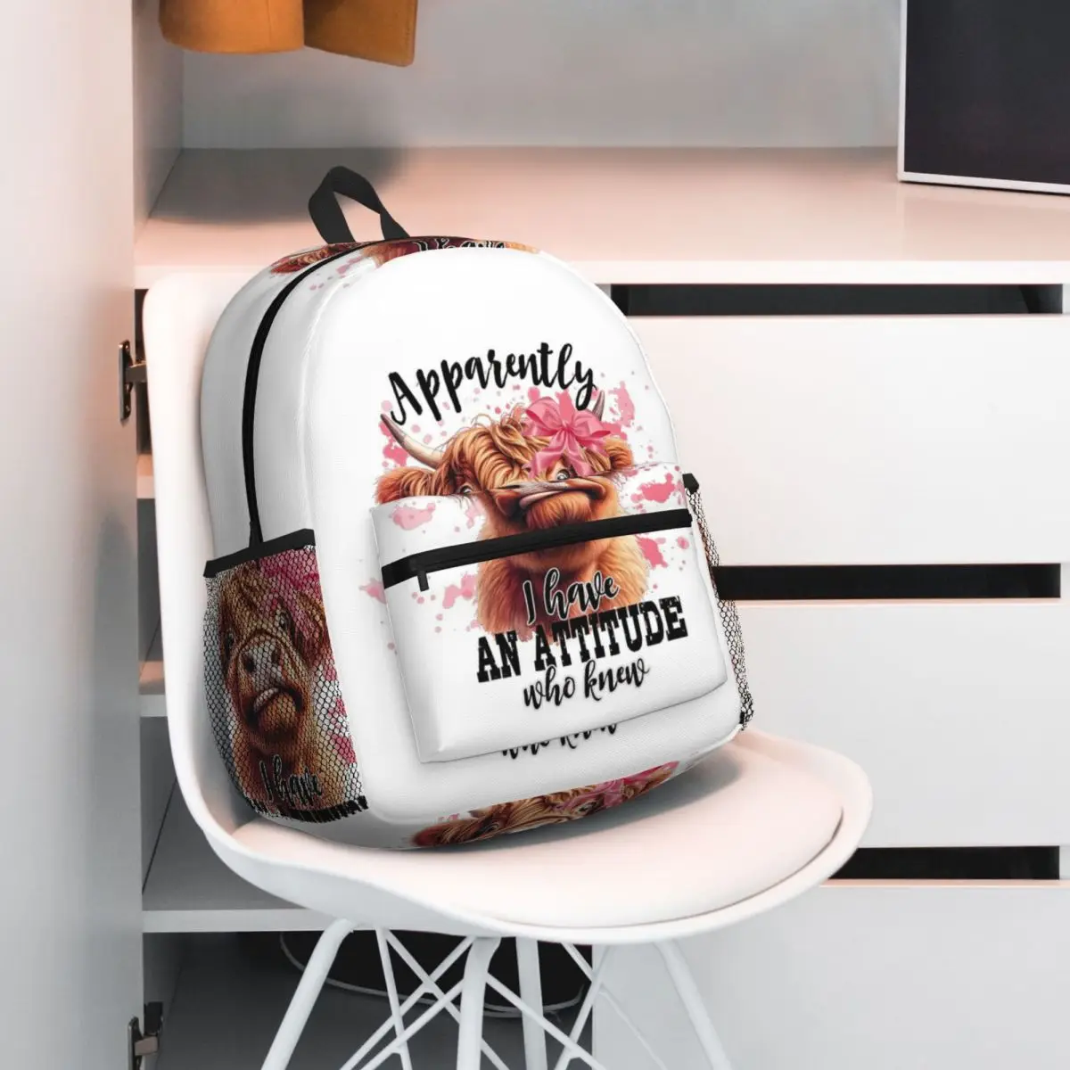 Apparently I Have An Attitude Who Knew Highland Cow Backpack Student BookBag Children School Bag Shoulder Bags for Boys Girls
Apparently I Have An Attitude Who Knew Highland Cow Backpack Student BookBag Children School Bag Shoulder Bags for Boys Girls
