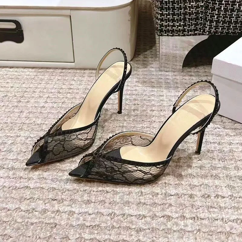 Summer 2025 Stiletto Lace Heels Simple Solid Color Sandals Stylish and Comfortable Pointed-toe Shoes White Women's Shoes
Summer 2025 Stiletto Lace Heels Simple Solid Color Sandals Stylish and Comfortable Pointed-toe Shoes White Women's Shoes