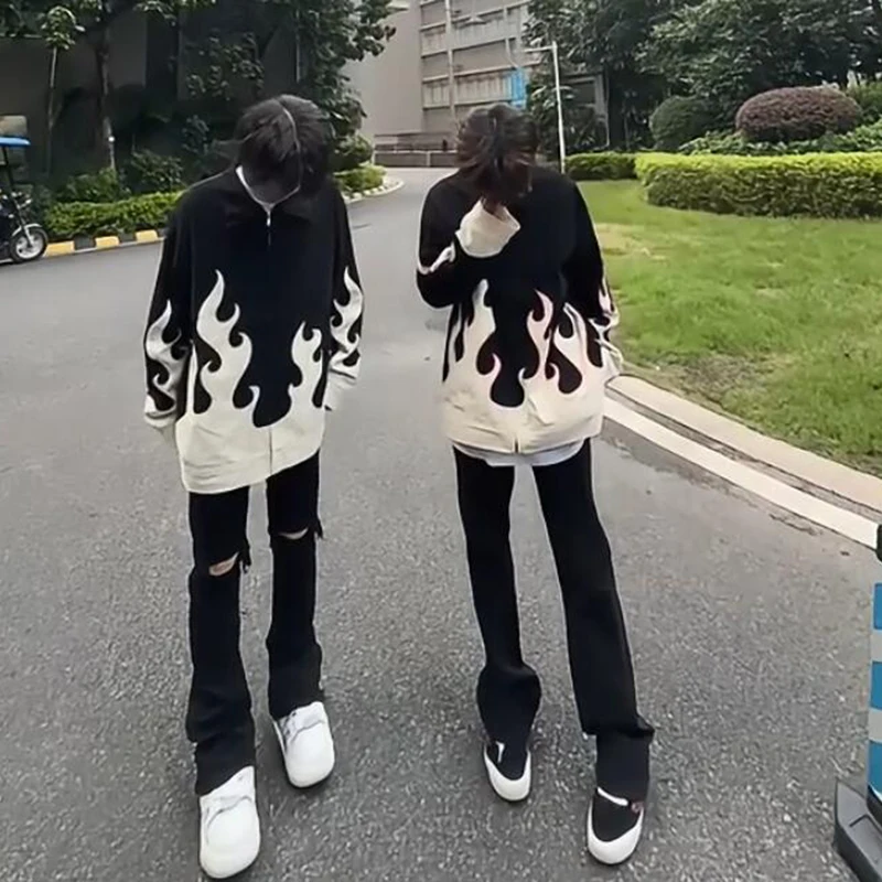Flame Black Corduroy Baseball Jacket Men's Spring Autumn Style High Street Cool Collar Jacket Trendy Brand Baseball Uniform Top
Flame Black Corduroy Baseball Jacket Men's Spring Autumn Style High Street Cool Collar Jacket Trendy Brand Baseball Uniform Top