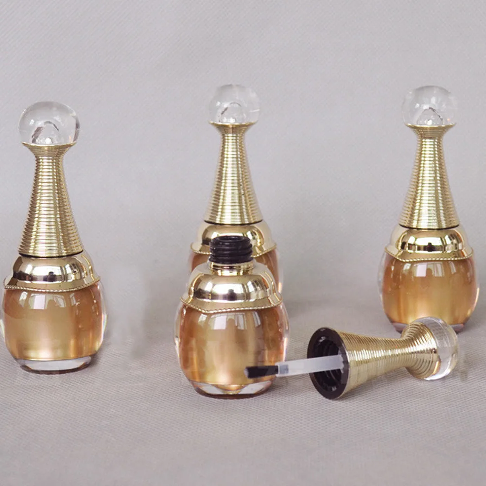 10ml capacity waist drum shape gold color acrylic material nail polish bottle with brush and cap
10ml capacity waist drum shape gold color acrylic material nail polish bottle with brush and cap