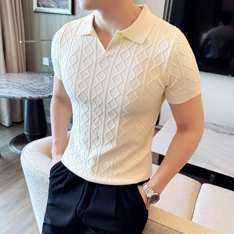 Polo Style Sweaters For Men Autumn Winter New Slim Fit Short Sleeve Mens Casual Sweater Turn Down Collar Knitted Pull Homme 3XL
Polo Style Sweaters For Men Autumn Winter New Slim Fit Short Sleeve Mens Casual Sweater Turn Down Collar Knitted Pull Homme 3XL