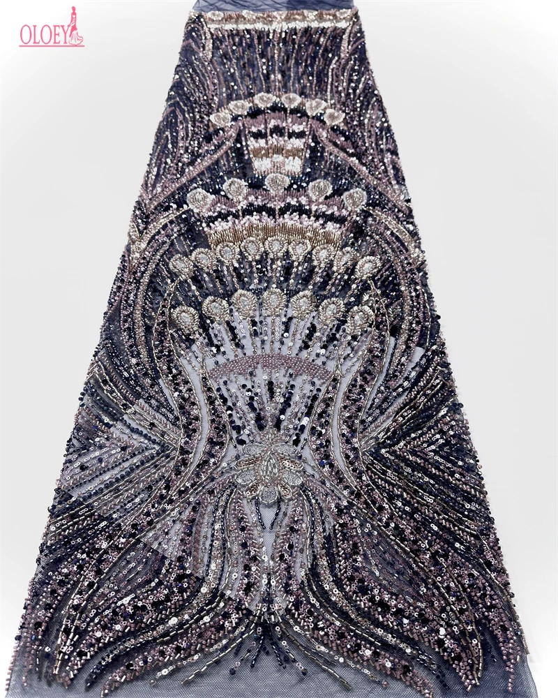 High Quality African French Sequined Tulle Lace Fabric Beaded Embroidered Nigerian Dress Material for Party Wedding
High Quality African French Sequined Tulle Lace Fabric Beaded Embroidered Nigerian Dress Material for Party Wedding