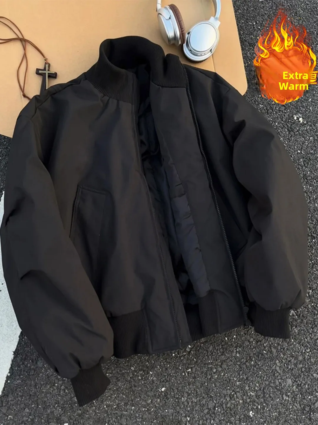 Bla Cotton Flight Jaet ort Thiened Winter Coat American Sle for Men Warm Lined Zipper Closure Casual Outerwear
Bla Cotton Flight Jaet ort Thiened Winter Coat American Sle for Men Warm Lined Zipper Closure Casual Outerwear