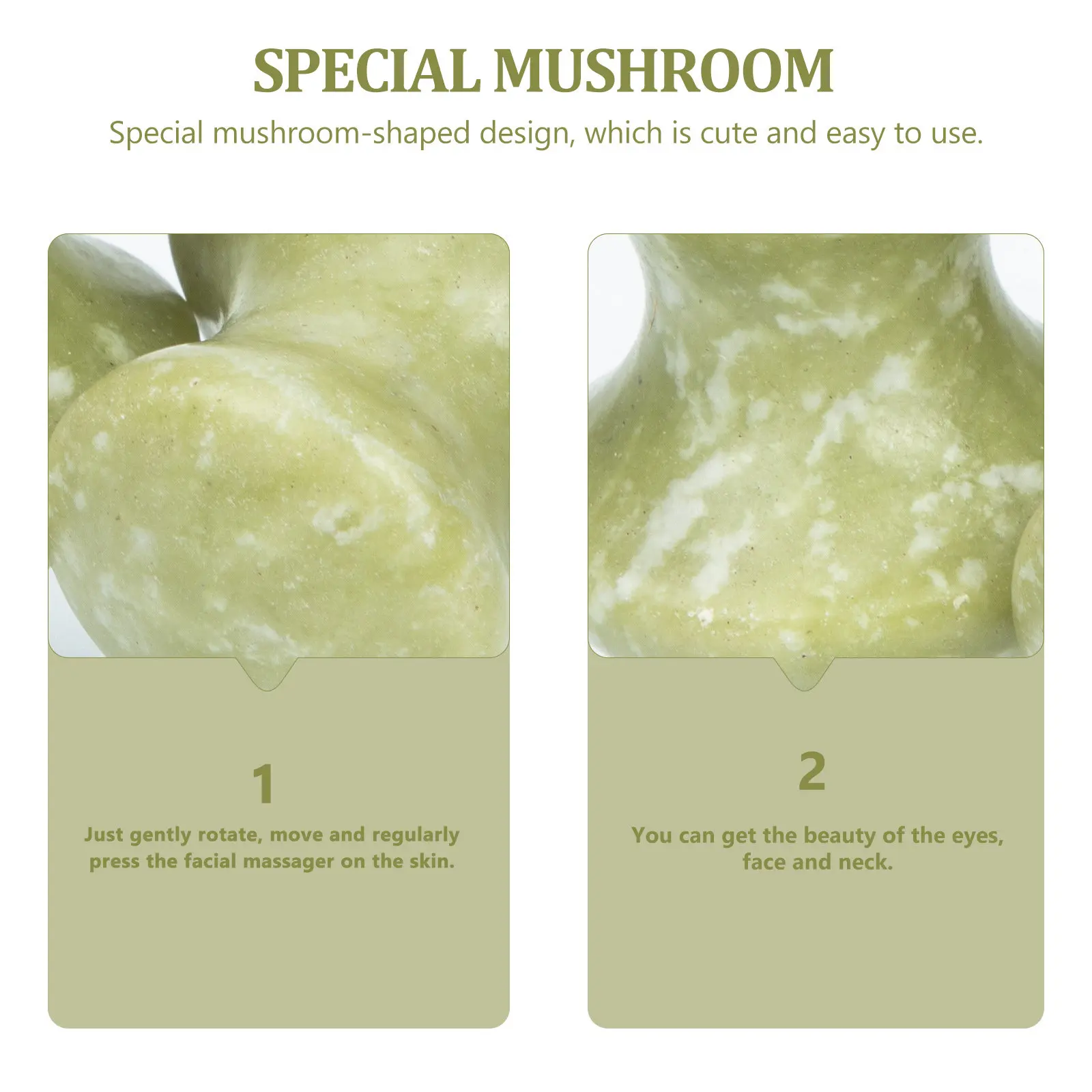 2pcs Natural Jade Mushroom Gua Sha Massage Tool Facial Lymphatic Drainage Scraper for Face Lifting Skin Tightening Anti Aging
2pcs Natural Jade Mushroom Gua Sha Massage Tool Facial Lymphatic Drainage Scraper for Face Lifting Skin Tightening Anti Aging