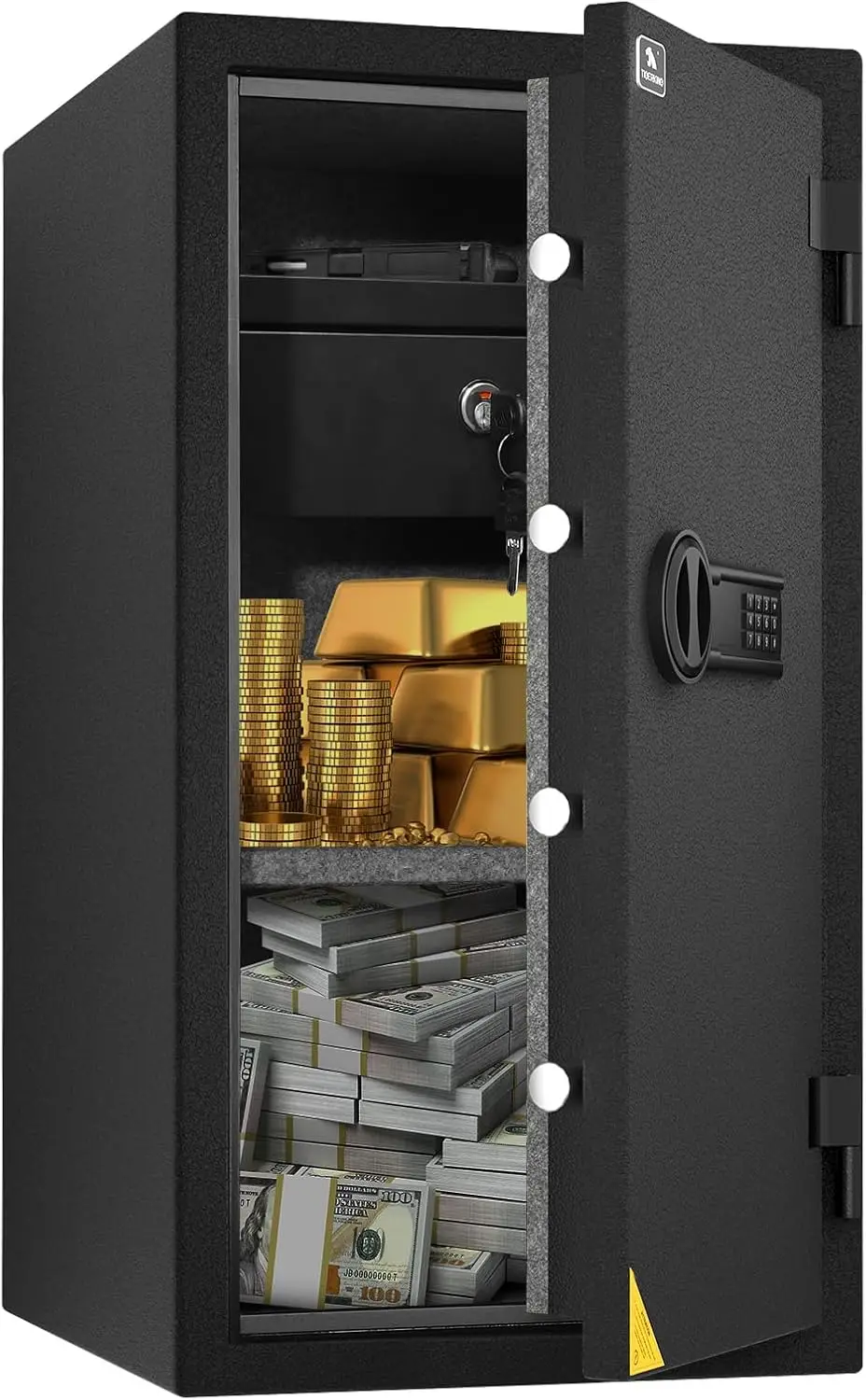 Fireproof Safe Box 3.47 Cubic Feet Home Safe Box with Drawer, Large Steel Digital Safes for Home and Office
Fireproof Safe Box 3.47 Cubic Feet Home Safe Box with Drawer, Large Steel Digital Safes for Home and Office