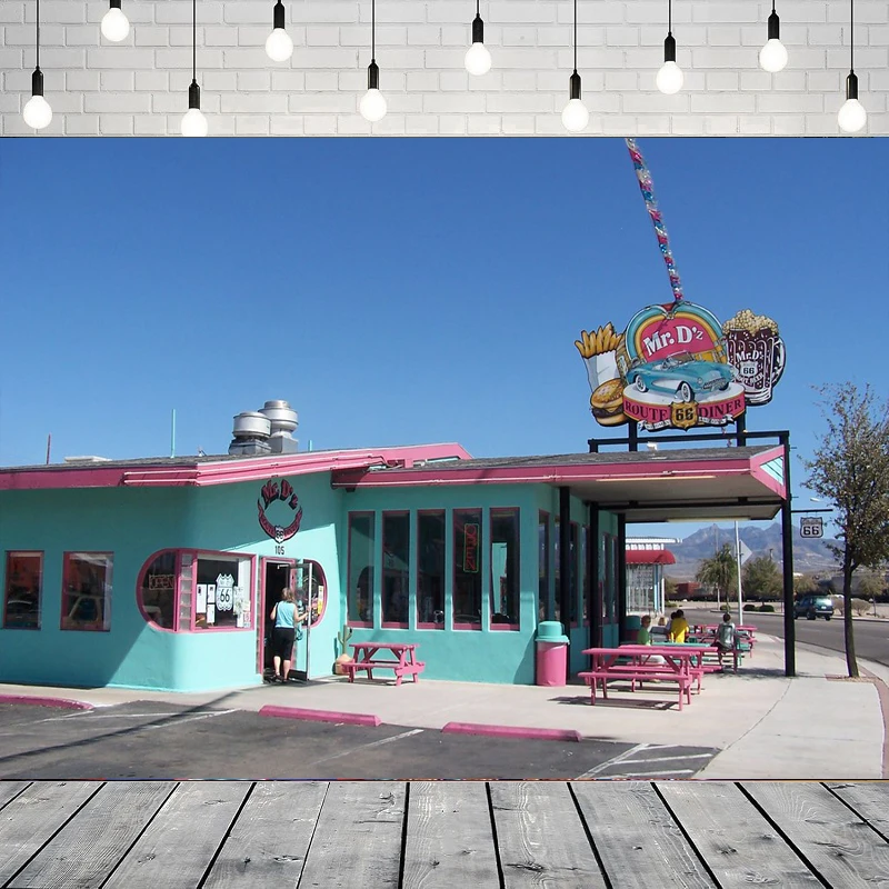 Исторический маршрут 66, фон для фотосъемки в стиле ретро, ресторан, классический фон 1950-х годов, обеденный фон для вечеринки, настенный баннер, декор
Исторический маршрут 66, фон для фотосъемки в стиле ретро, ресторан, классический фон 1950-х годов, обеденный фон для вечеринки, настенный баннер, декор