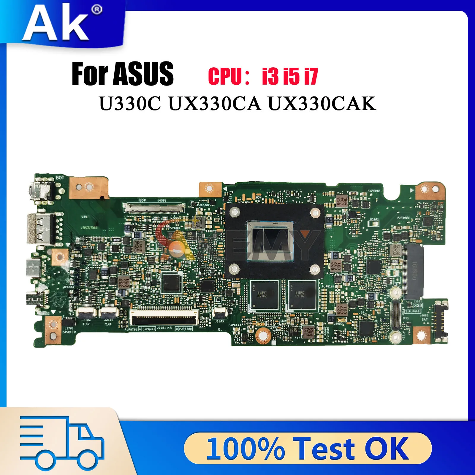UX330CA Laptop Motherboard For ASUS ZenBook UX330C UX330CA U330C UX330CAK Notebook Mainboard With i3 i5 i7 CPU 100% tests OK stk
UX330CA Laptop Motherboard For ASUS ZenBook UX330C UX330CA U330C UX330CAK Notebook Mainboard With i3 i5 i7 CPU 100% tests OK stk