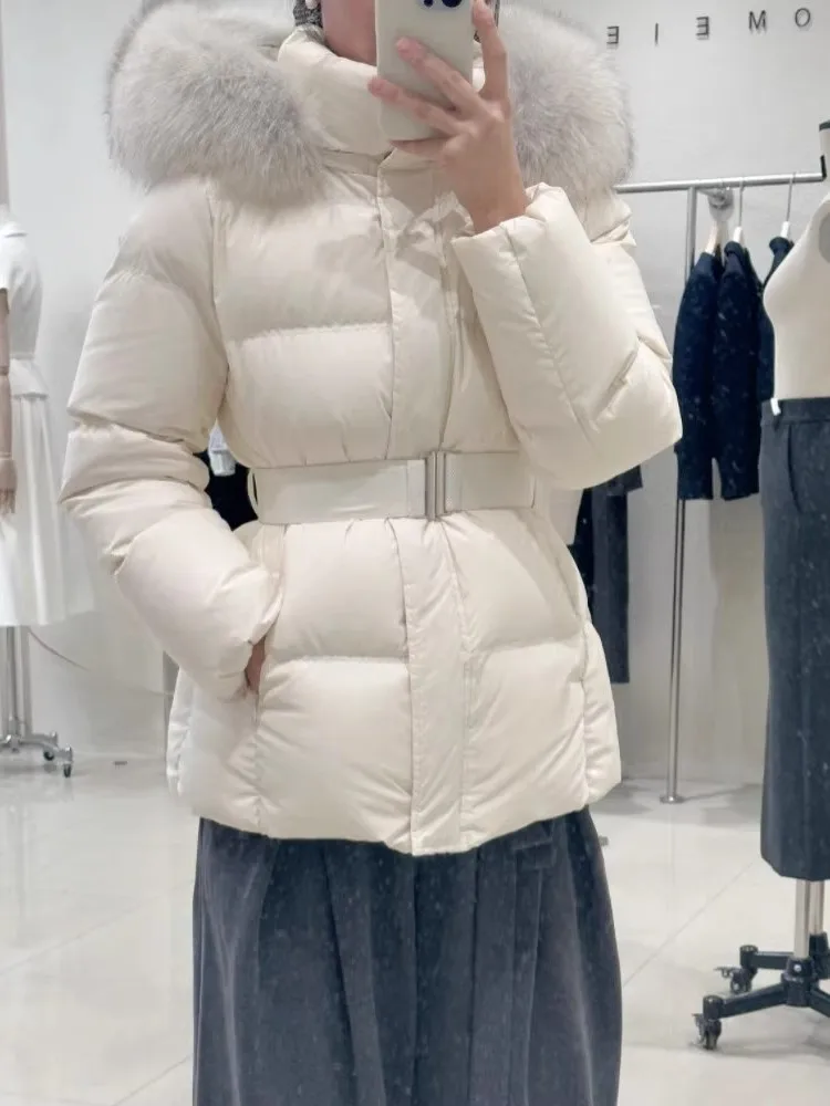 Slimming Thiened ort Cotton Jaet Women's Winter Coat with Big Fur Collar Waist-Cinching Belted Hooded Trendy Outerwear
Slimming Thiened ort Cotton Jaet Women's Winter Coat with Big Fur Collar Waist-Cinching Belted Hooded Trendy Outerwear