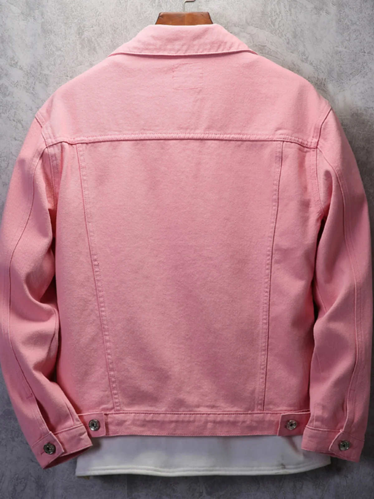 Spring Autumn Pink Denim Jaet Men's Trendy Slim Fit Korean Version Workwear Jaet Youth Student Long Sve Top
Spring Autumn Pink Denim Jaet Men's Trendy Slim Fit Korean Version Workwear Jaet Youth Student Long Sve Top