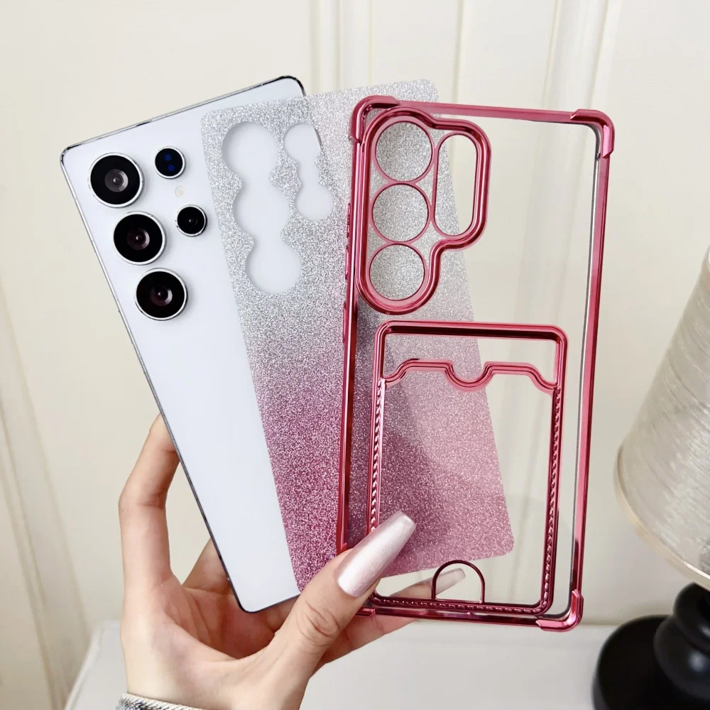 Fashion Plating Clear Wallet Gradient Phone Cases For Samsung Galaxy S24 S25 S22 S21 S23 Ultra Plus Shockproof Cover Card Holder
Fashion Plating Clear Wallet Gradient Phone Cases For Samsung Galaxy S24 S25 S22 S21 S23 Ultra Plus Shockproof Cover Card Holder