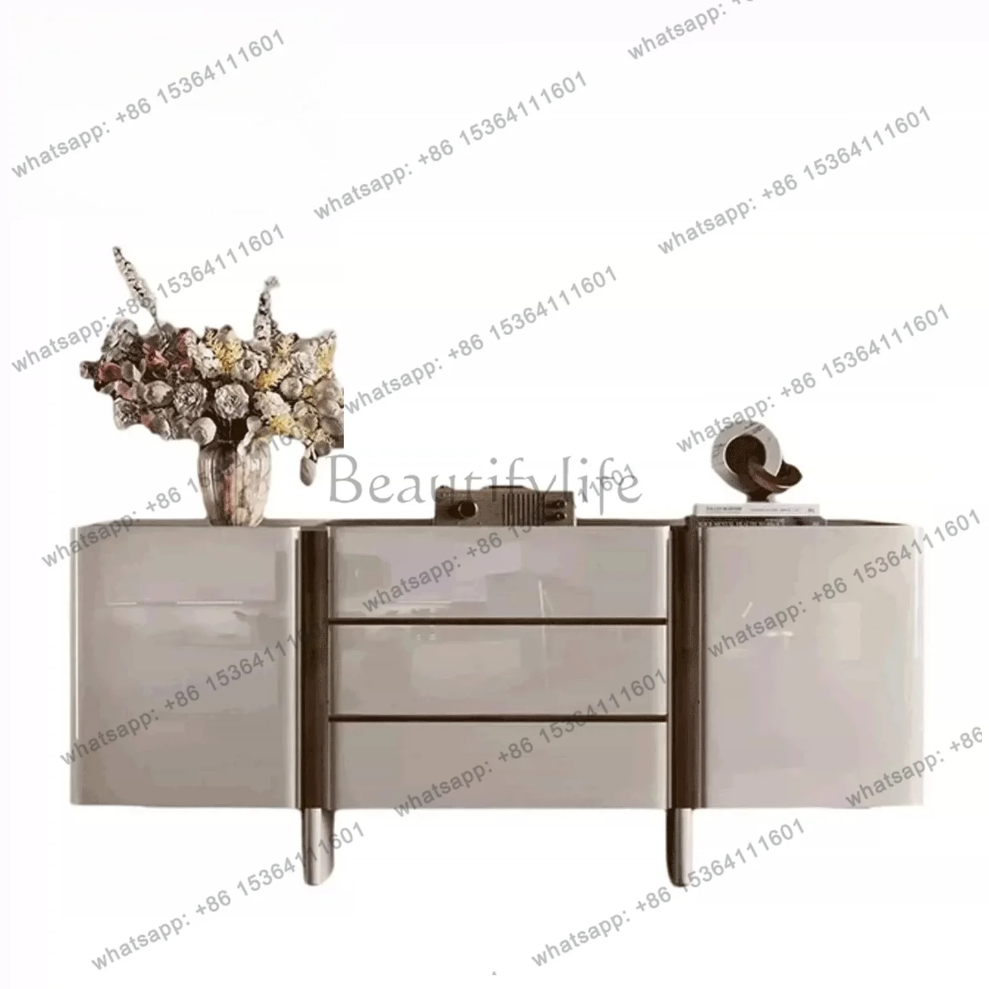 Light luxury living room marble paint storage cabinet against the wall premium Italian side cabinet
Light luxury living room marble paint storage cabinet against the wall premium Italian side cabinet