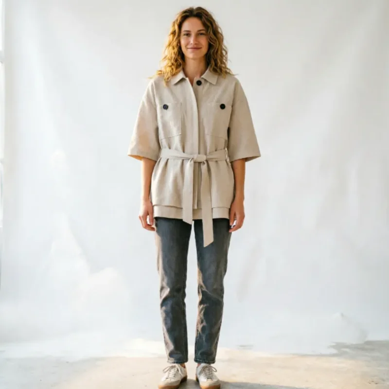 Women's Coat 2026 New Belted Fashion Linen Blend Tie Outdoor Casual Adventure Biker Style Women's Trench Jacket
Women's Coat 2026 New Belted Fashion Linen Blend Tie Outdoor Casual Adventure Biker Style Women's Trench Jacket