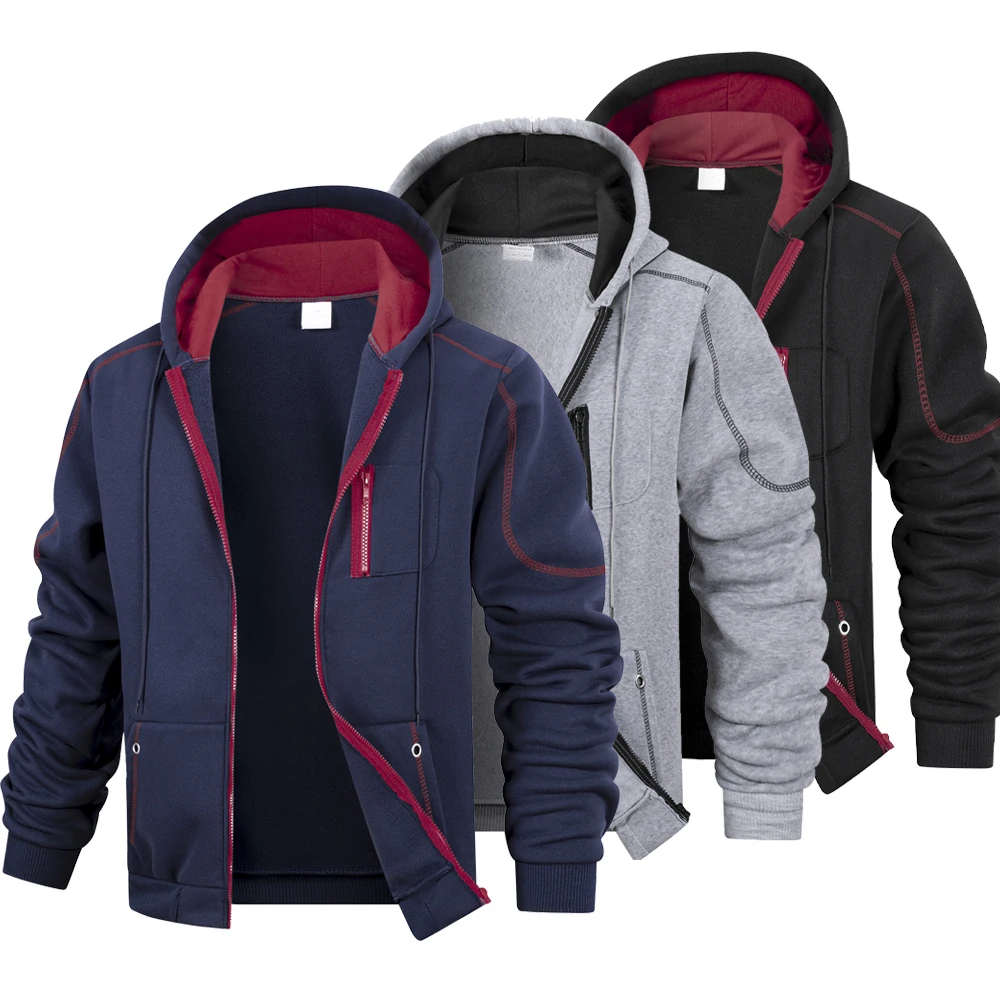 Autumn Long Sleeve Sweatshirts for Men Zipper Hooded Warm Jacket Coat Outdoor Tracksuit Men Lightweight Streetwear
Autumn Long Sleeve Sweatshirts for Men Zipper Hooded Warm Jacket Coat Outdoor Tracksuit Men Lightweight Streetwear