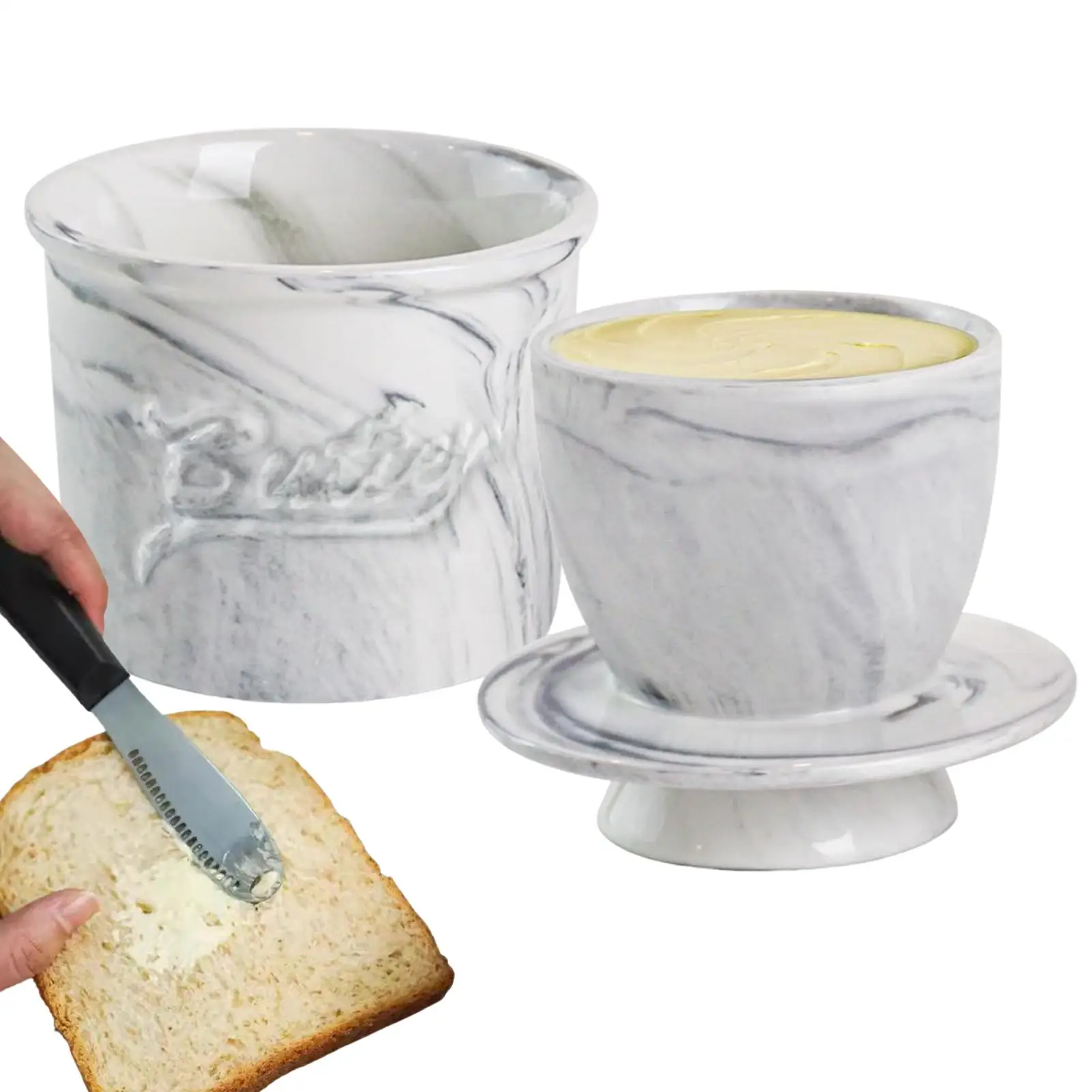 Butter Keeper Ceramic Butter Saver with Lid Storage Jar for Holiday Gathering Party Picnic Brunch Dinner Family Meal Kitchen
Butter Keeper Ceramic Butter Saver with Lid Storage Jar for Holiday Gathering Party Picnic Brunch Dinner Family Meal Kitchen